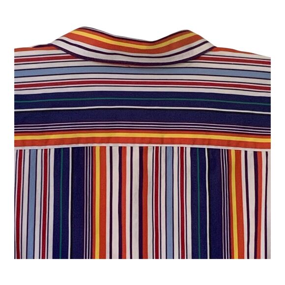 Lauren Ralph Lauren Women's Blouse 3 XL Multi Color Stripes Long Sleeve Cotton - Picture 7 of 13